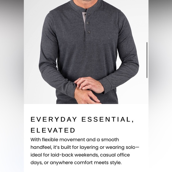 Tailor Vintage Dark Indigo Heather Long Sleeve Sweater size S - Picture 15 of 15